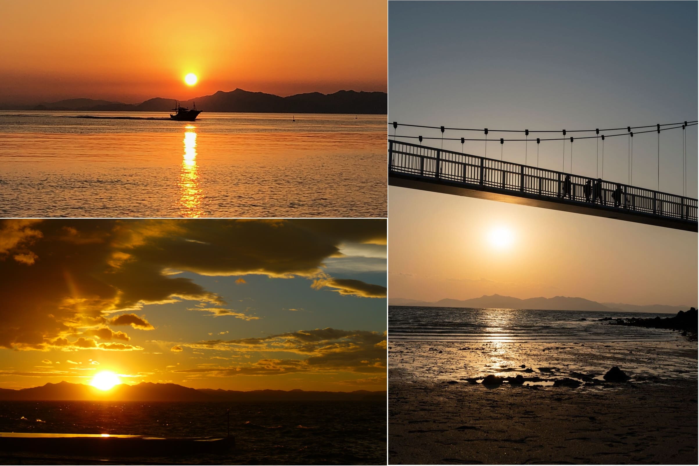 日本夕陽百選に選ばれた夕陽